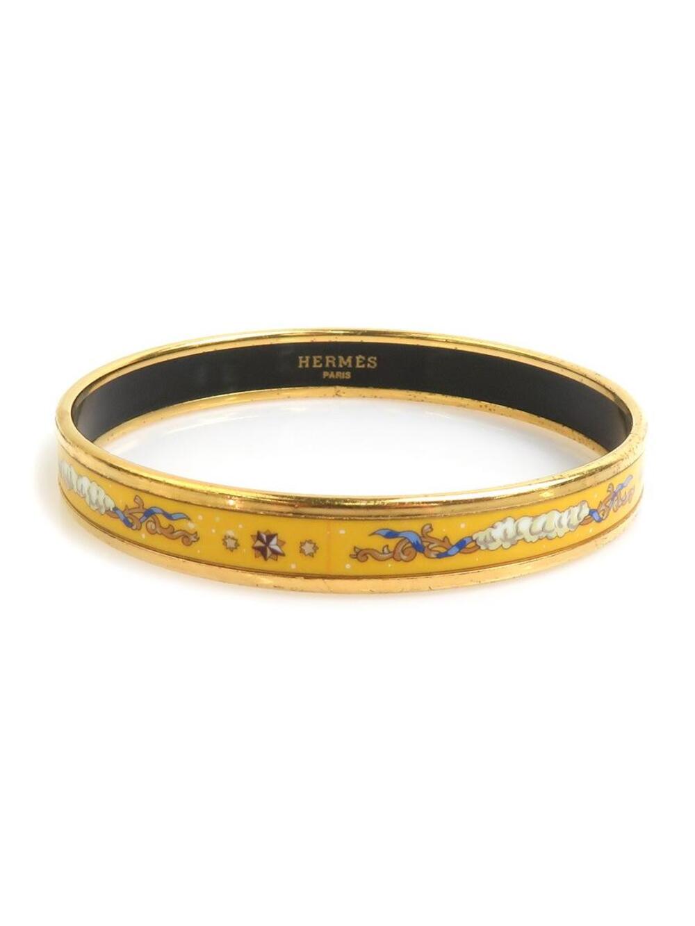 Auth Hermes Cloisonne Bangle Bracelet #303131H24B